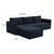 Willow Navy Modular 4-Piece Performance Velvet Sectional For Sale In Los Angeles - Image 6 of 6