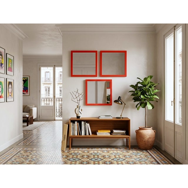 Red Model 4727 Mirror by Anna Castelli Ferrieri for Kartell, 1970s For Sale - Image 9 of 10