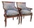 Vintage Hickory Chair Regency Mahogany Armchairs With Original James River Upholstery, Pair For Sale