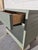 Late 20th Century Campaign Style Sage Green Nightstand W/ Gold Accents – Modern Fluted Front For Sale - Image 4 of 6