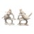 Vintage White Ceramic Bird Napkin Rings Set of 4 - Figural Cardinal Songbirds For Sale