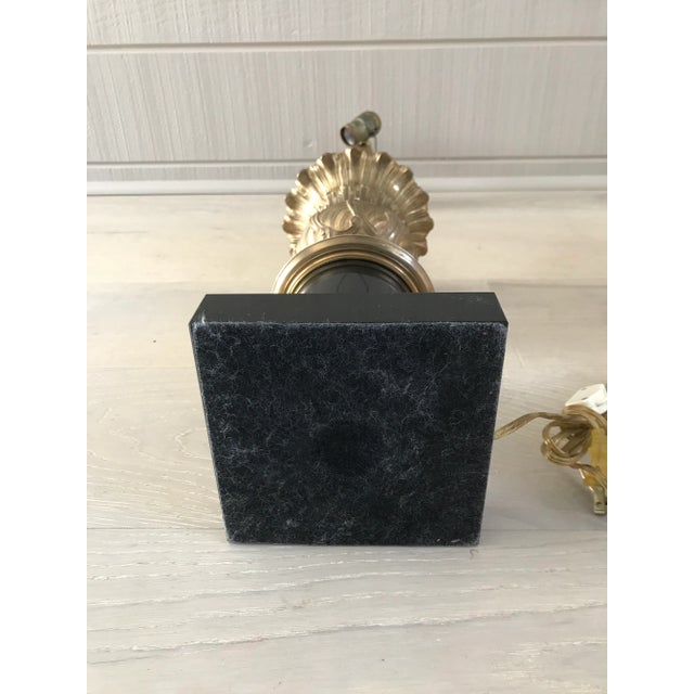 2000 - 2009 Early 2000s Louis XVI Style Gilt Ormolu Table Lamp For Sale - Image 5 of 12