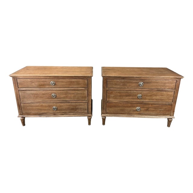 Pair of Restoration Hardware Maison Collection 38″ Nightstands For Sale