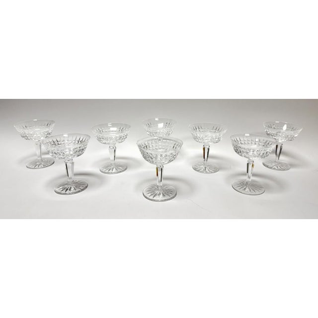 The Waterford Crystal Glenmore pattern is a distinguished cut crystal collection known for its deep cross-hatched diamond...