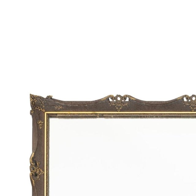 Furniture - Wall mirror - 19th century. Portuguese, 19th/20th century, oak wood frame with gilding, decorated with vegetal...