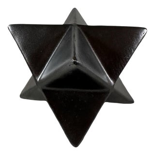 Metallic Gray Faux Merkaba Accent Piece For Sale