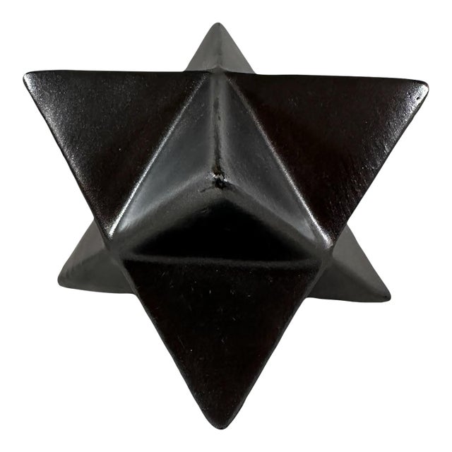Metallic Gray Faux Merkaba Accent Piece For Sale