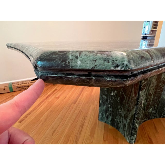 1970s 1970 Green Marble Italian Dining Table, Made in Italy For Sale - Image 5 of 13
