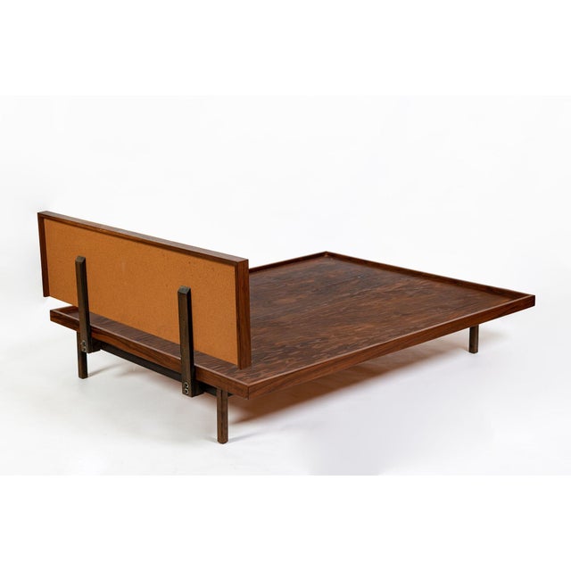 Vintage Mid-Century Walnut Wood Platform Bed by Richard Artschwager (Attr.) 1950s For Sale - Image 13 of 15