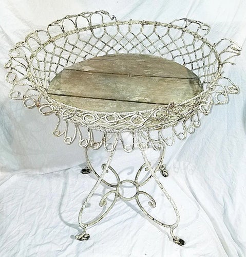 19th Century French Victorian Wire Planter Planters