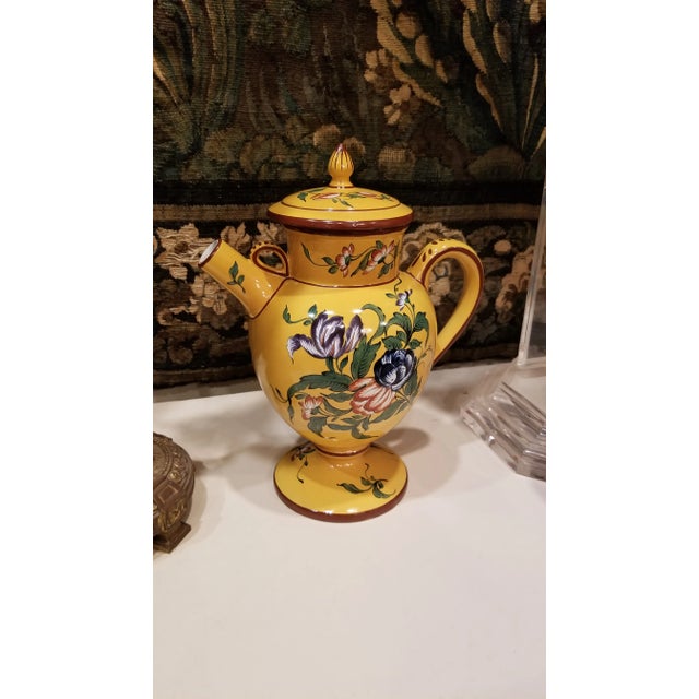 Wine Vintage French Faience Wine Jug For Sale - Image 8 of 13