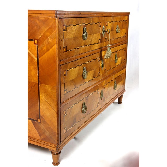 Josephinism Period Cherry Chest of Drawers, Austria, 1790 For Sale - Image 15 of 17