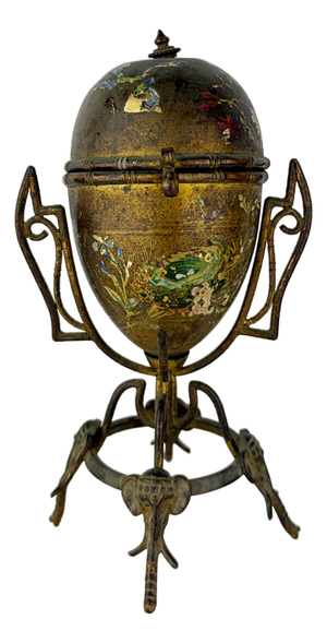 Antique Art Nouveau Egg Perfume Holder, 1890s