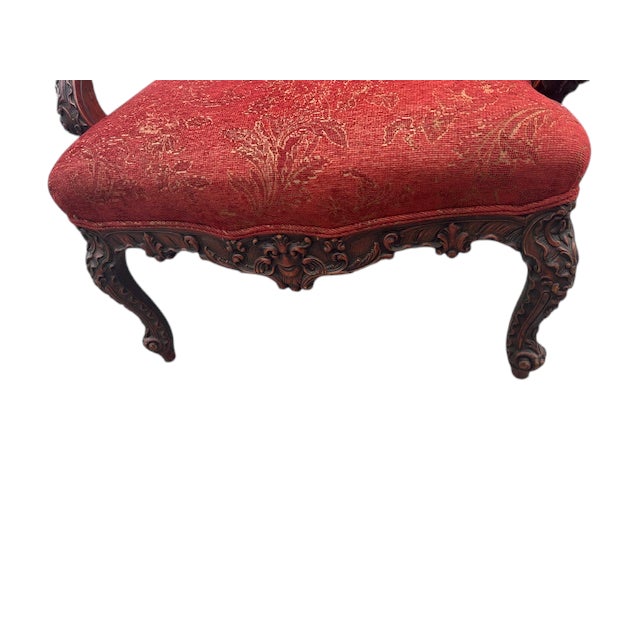 19th Century French Walnut Wingback Chair For Sale - Image 10 of 12