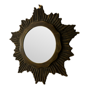 Solid Bronze Sunburst Wall Mirror, Paris