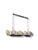 A striking Restoration Hardware chandelier featuring a substantial linear metal frame with a dramatic architectural...