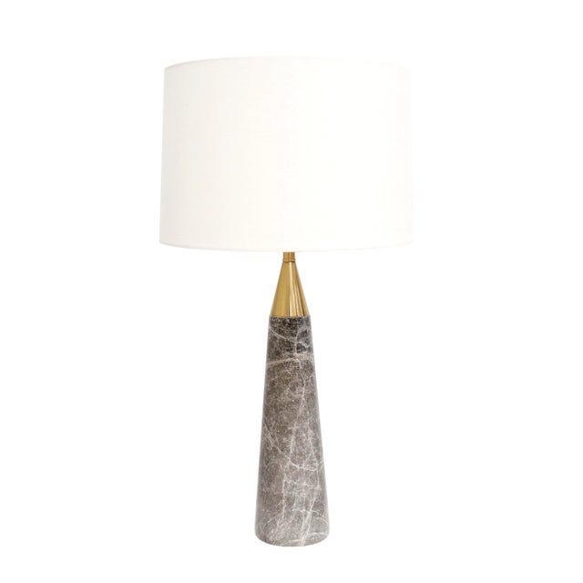 Metal Pasargad Home Radiance Spire Marble Accented Table Lamp For Sale - Image 7 of 7