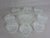 Beautiful mid century modern set of clear glass serving bowls in an ice pattern similar to Iittala Thule style glassware...