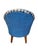 Transitional Newly Reupholstered, Vintage Hand, Tied Springs Club Chair in Blue For Sale - Image 3 of 8