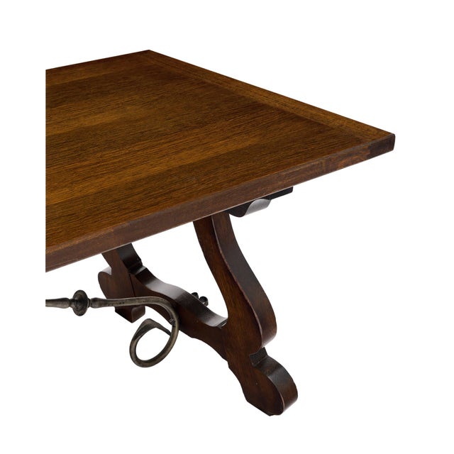 Antique, French Lyre Table, Solid Wood, Circa 1900 For Sale In Austin - Image 6 of 9