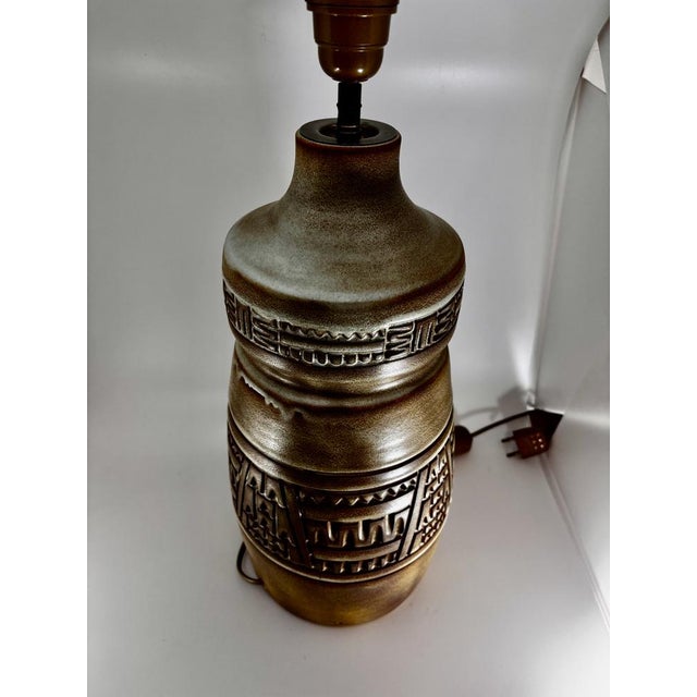 Mid-Century Modern Large Ceramic Lamp by Marius Bessonne, 1960 For Sale - Image 3 of 7