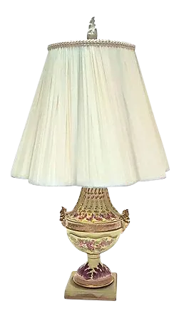 Antique Floral Urn Lamp