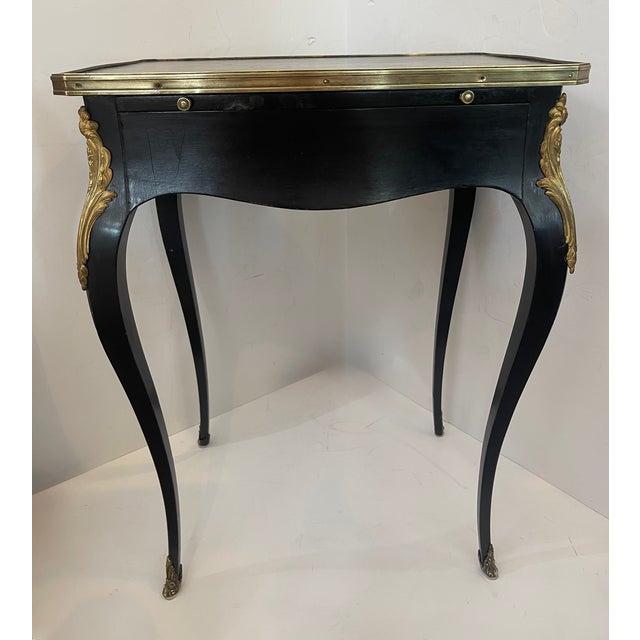 Late 19th Century French Napoleon III Ebonized Mechanical Writing Table & Vanity, 19th Century For Sale - Image 5 of 18