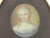 An antique French 19th Century miniature portrait of a lady. The watercolor is hand painted and signed “M.G. Enclosed in a...