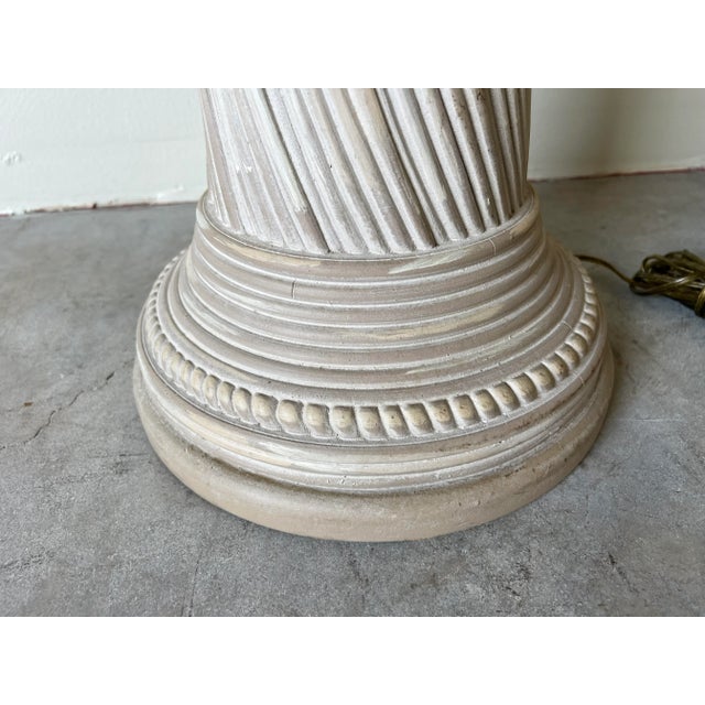 Sculpture Materials 1980's Vintage Sculptural Faux Pencil Reed Plaster Floor Lamp For Sale - Image 7 of 12