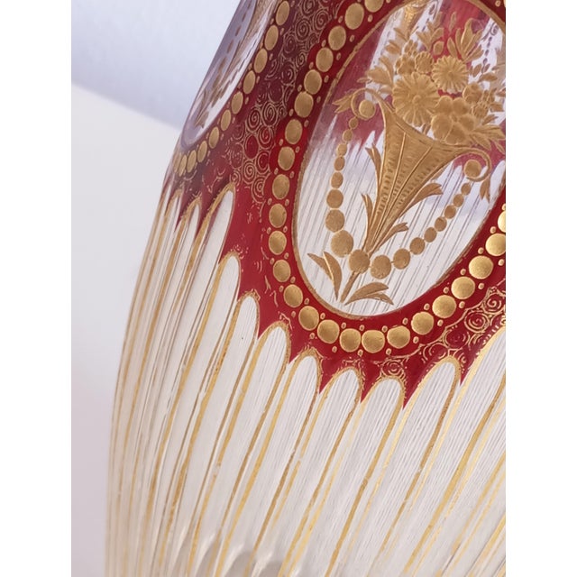 Bohemian Cut Glass Vase, 1920s For Sale - Image 10 of 18