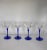 Blue Vintage Set of 8 French Cobalt Blue Arcoroc France Martini or Champange Glasses For Sale - Image 8 of 10