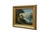 Antique Stanley De Graff oil painting on canvas featuring a cottage lake house scene with sailboats / boats, mountains and...