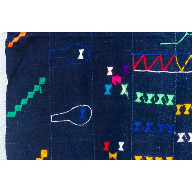 Artisan's Touch Blue Mud Cloth For Sale - Image 4 of 8