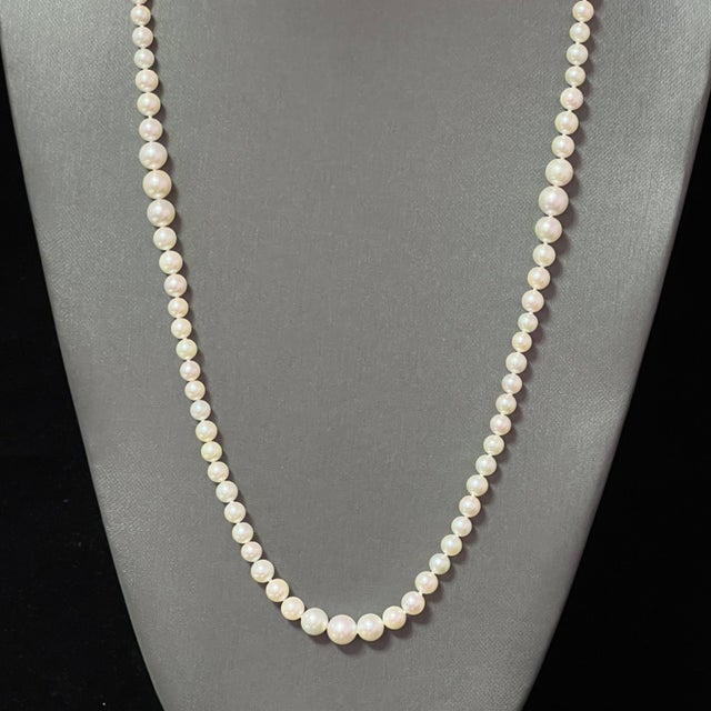 2010s Akoya Pearl Necklace 28.5" 14k Gold 8.50 mm Certified For Sale - Image 5 of 12