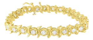3 Carat S Style Diamond Tennis Bracelet 14k Yellow Gold