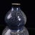 Asian Blue Kiln Glazed Gourd Vase, Small Ceramic Hulu Vase for Tabletop Decor For Sale - Image 3 of 8