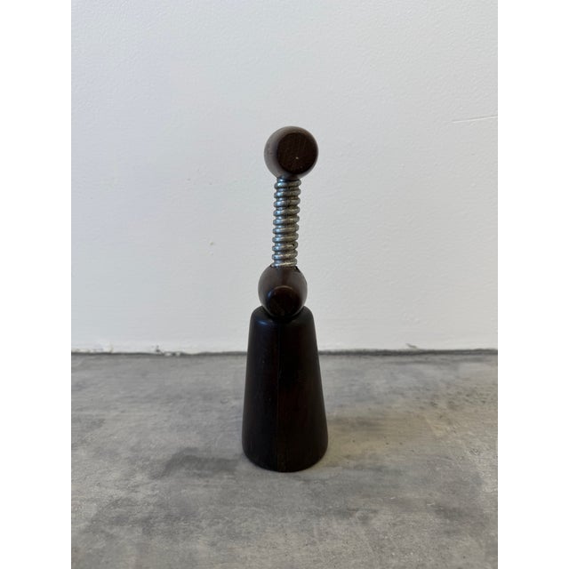 Modern Tropic-Art Brazilian Modern Jacaranda Wood Wine Bottle Opener, 1970s For Sale - Image 3 of 11