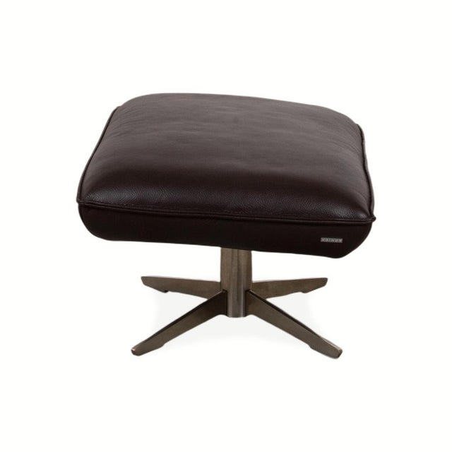 Brown Leather Fenja Stool from Koinor For Sale - Image 10 of 13