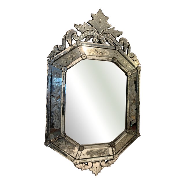 Venetian Mirror with Closed Pane, 1900s For Sale