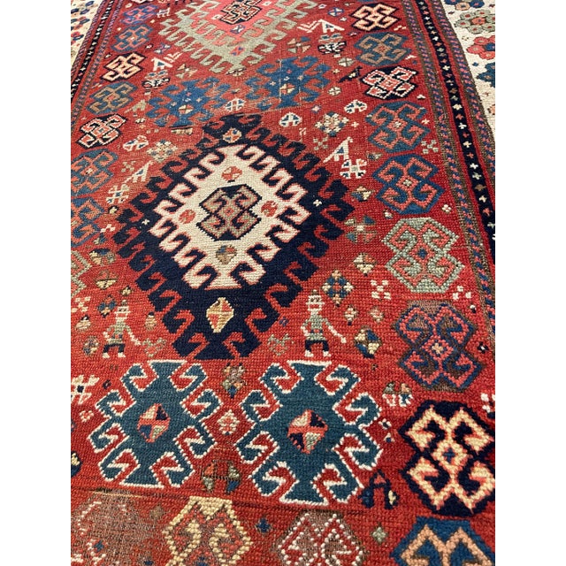 19th Century Antique Caucasian Runner Rug - 10'8'' X 3'6'' For Sale - Image 5 of 7