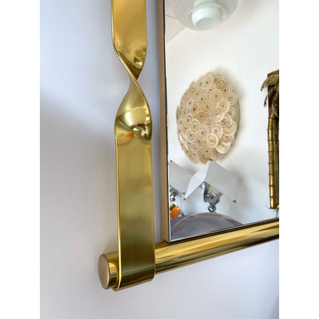 Brass Mirror by Luciano Frigerio, Italy, 1970s For Sale - Image 10 of 12
