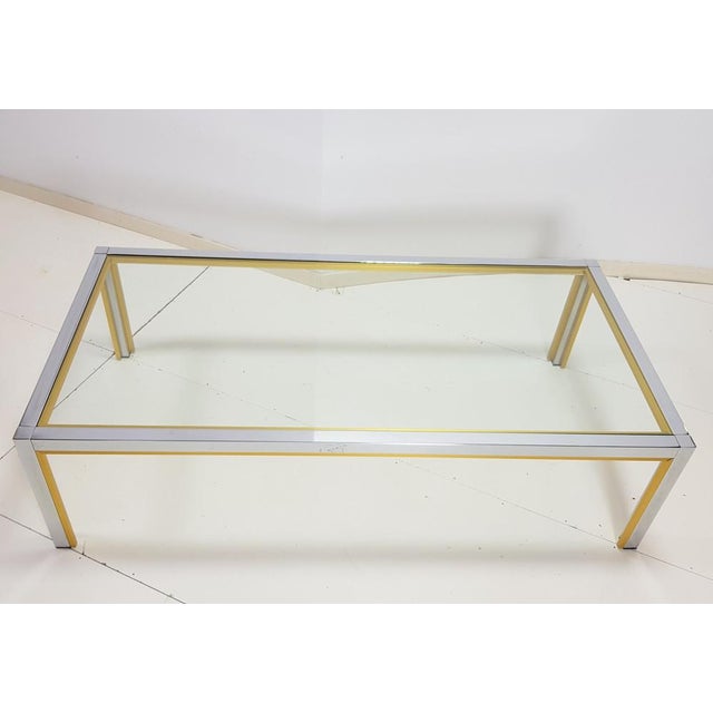 Metal Coffee Table in Brass by Renato Zevi, Italy For Sale - Image 7 of 11