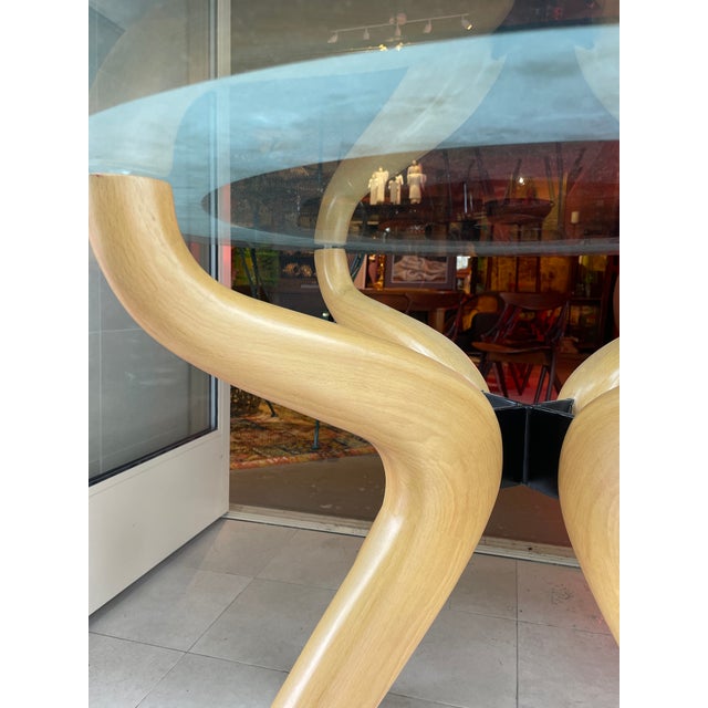 Round Italian Dining Table Circa 1980s For Sale In San Francisco - Image 6 of 9