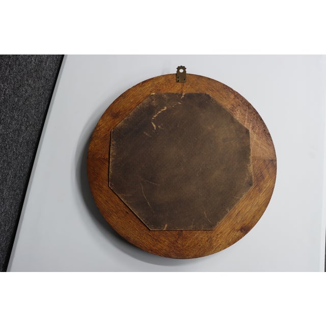 Wood Antique Victorian Lithograph Portrait in Carved Quarter-Sawn Oak Frame For Sale - Image 7 of 9