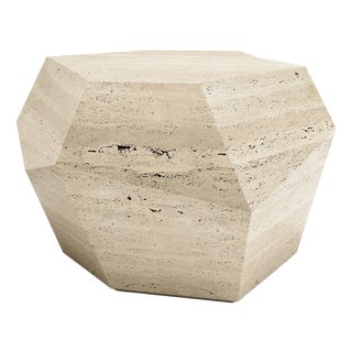 Three Rocks Medium Coffee Table in Roman Travertine Stone from Insidherland For Sale