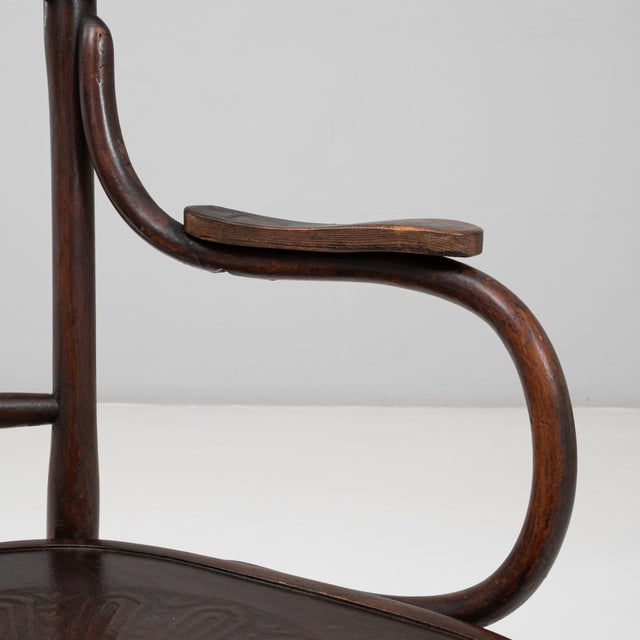 20th Century Austrian Bentwood Armchair With Lyre Back Detail For Sale - Image 13 of 18