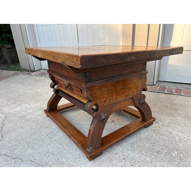 18th Century Antique French Butcher Block Baker’s Table Pétrin Farmhouse Kitchen Island C1790 For Sale - Image 5 of 18