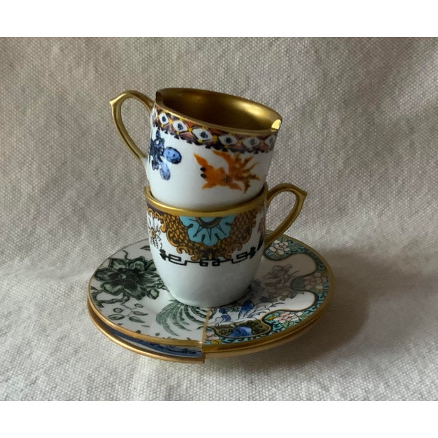 Ceramic Pair of Güral Fine Bone China Cups & Saucers - After Home Apollo Series For Sale - Image 7 of 17