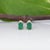 Modern Zambian Emerald Solitaire Stud Earrings, Solid 14k Gold - Emerald Cut 5×3mm, Pair For Sale - Image 3 of 7