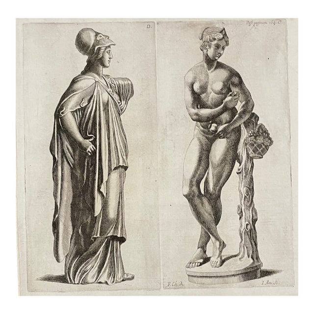 1671 Roman Sculpture Engraving For Sale